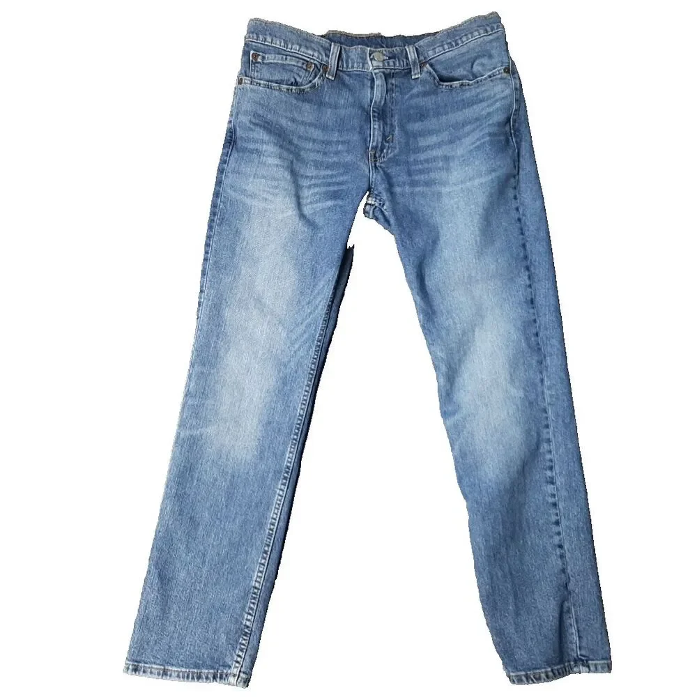 Levis Jeans Mens 34x30 Blue 511 Denim Medium Wash Straight Leg Red Tag Casual